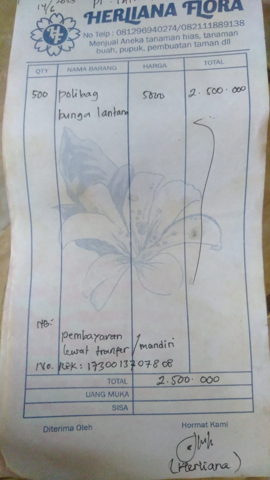 TML - Penyediaan tanaman untuk penghijauan pabrik oleh HERLIANA FLORA